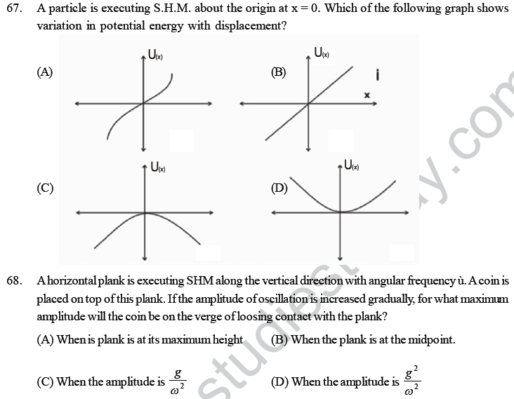 NEET UG Physics Oscillations And Waves MCQs, Multiple Choice Questions